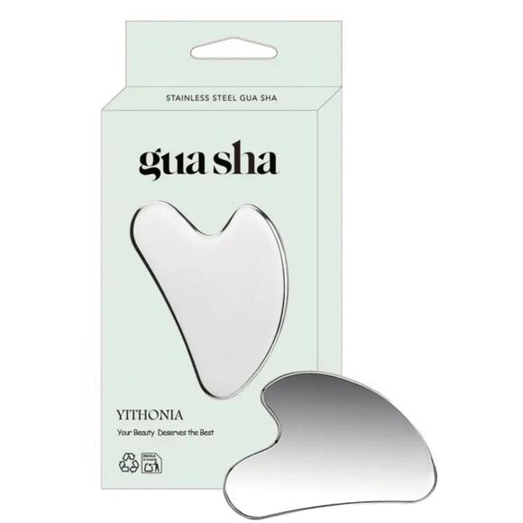Guasha (Facial Tool)-(Silver)-(New)-$15.00 - Picture 1 of 7